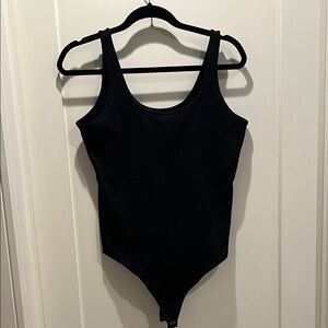 Abercrombie & Fitch Seamless Ribbed Black Bodysuit